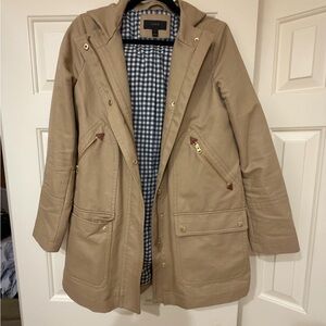 J. Crew Tan Hooded Jacket